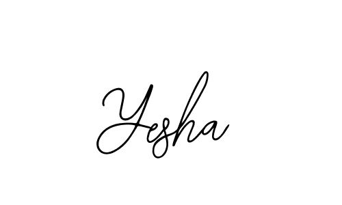Use a signature maker to create a handwritten signature online. With this signature software, you can design (Bearetta-2O07w) your own signature for name Yesha. Yesha signature style 12 images and pictures png