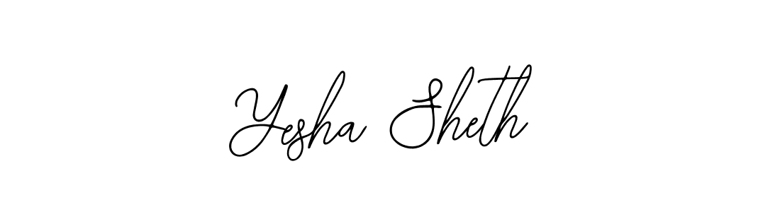 Make a beautiful signature design for name Yesha Sheth. With this signature (Bearetta-2O07w) style, you can create a handwritten signature for free. Yesha Sheth signature style 12 images and pictures png