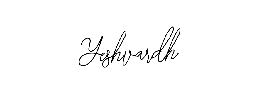 How to make Yeshvardh name signature. Use Bearetta-2O07w style for creating short signs online. This is the latest handwritten sign. Yeshvardh signature style 12 images and pictures png