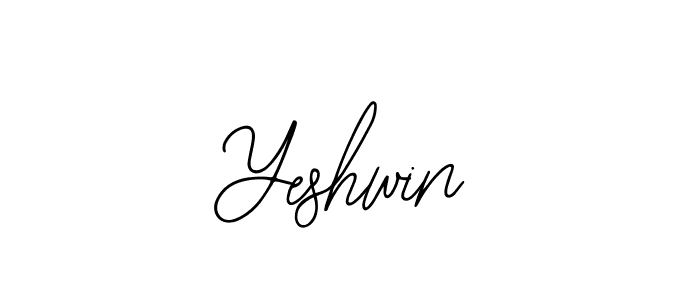 Use a signature maker to create a handwritten signature online. With this signature software, you can design (Bearetta-2O07w) your own signature for name Yeshwin. Yeshwin signature style 12 images and pictures png