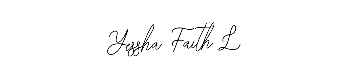 Also You can easily find your signature by using the search form. We will create Yessha Faith L name handwritten signature images for you free of cost using Bearetta-2O07w sign style. Yessha Faith L signature style 12 images and pictures png