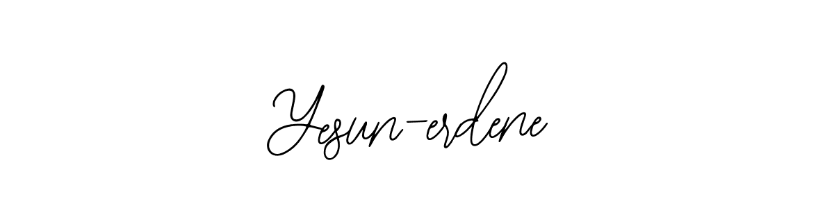 How to make Yesun-erdene name signature. Use Bearetta-2O07w style for creating short signs online. This is the latest handwritten sign. Yesun-erdene signature style 12 images and pictures png