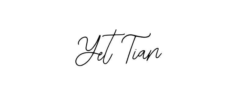 You should practise on your own different ways (Bearetta-2O07w) to write your name (Yet Tian) in signature. don't let someone else do it for you. Yet Tian signature style 12 images and pictures png