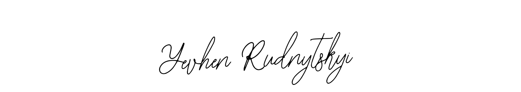 It looks lik you need a new signature style for name Yevhen Rudnytskyi. Design unique handwritten (Bearetta-2O07w) signature with our free signature maker in just a few clicks. Yevhen Rudnytskyi signature style 12 images and pictures png