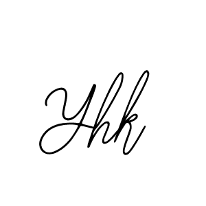 You should practise on your own different ways (Bearetta-2O07w) to write your name (Yhk) in signature. don't let someone else do it for you. Yhk signature style 12 images and pictures png