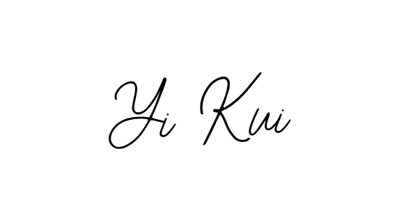How to make Yi Kui name signature. Use Bearetta-2O07w style for creating short signs online. This is the latest handwritten sign. Yi Kui signature style 12 images and pictures png