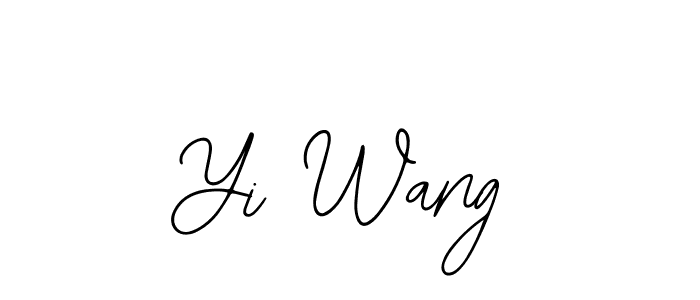 Bearetta-2O07w is a professional signature style that is perfect for those who want to add a touch of class to their signature. It is also a great choice for those who want to make their signature more unique. Get Yi Wang name to fancy signature for free. Yi Wang signature style 12 images and pictures png