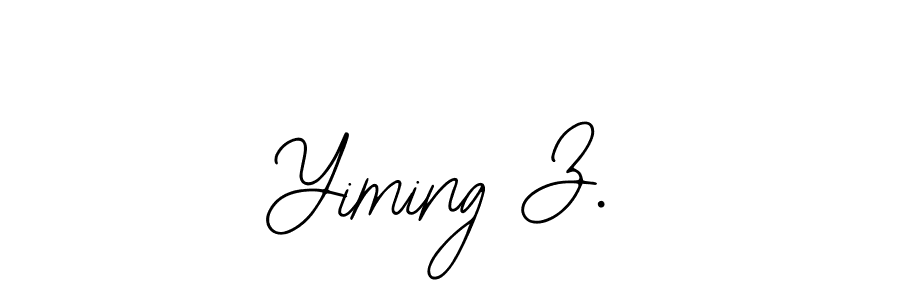 Use a signature maker to create a handwritten signature online. With this signature software, you can design (Bearetta-2O07w) your own signature for name Yiming Z.. Yiming Z. signature style 12 images and pictures png