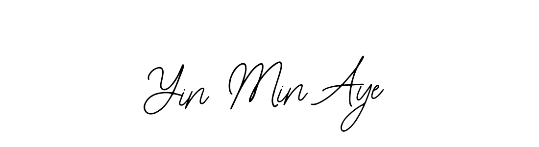 Use a signature maker to create a handwritten signature online. With this signature software, you can design (Bearetta-2O07w) your own signature for name Yin Min Aye. Yin Min Aye signature style 12 images and pictures png