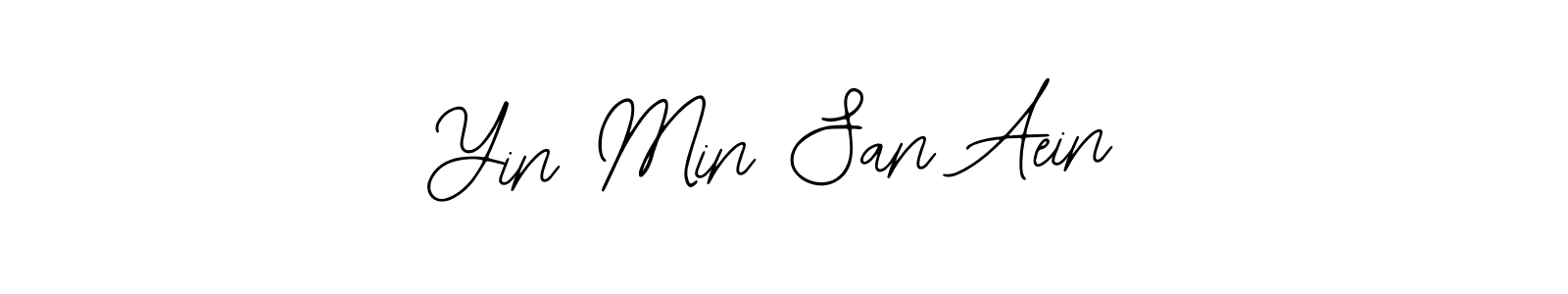 How to make Yin Min San Aein name signature. Use Bearetta-2O07w style for creating short signs online. This is the latest handwritten sign. Yin Min San Aein signature style 12 images and pictures png