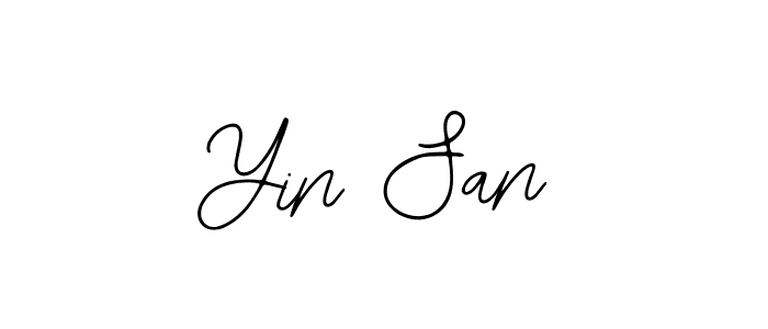 The best way (Bearetta-2O07w) to make a short signature is to pick only two or three words in your name. The name Yin San include a total of six letters. For converting this name. Yin San signature style 12 images and pictures png