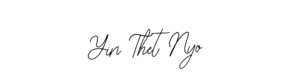 Similarly Bearetta-2O07w is the best handwritten signature design. Signature creator online .You can use it as an online autograph creator for name Yin Thet Nyo. Yin Thet Nyo signature style 12 images and pictures png