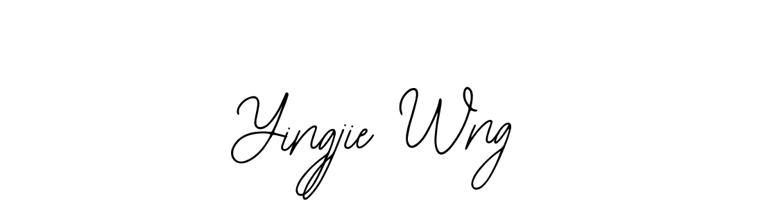 Also You can easily find your signature by using the search form. We will create Yingjie Wng name handwritten signature images for you free of cost using Bearetta-2O07w sign style. Yingjie Wng signature style 12 images and pictures png