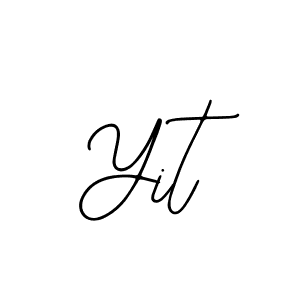 How to make Yit name signature. Use Bearetta-2O07w style for creating short signs online. This is the latest handwritten sign. Yit signature style 12 images and pictures png