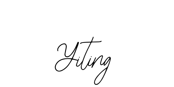 How to make Yiting name signature. Use Bearetta-2O07w style for creating short signs online. This is the latest handwritten sign. Yiting signature style 12 images and pictures png