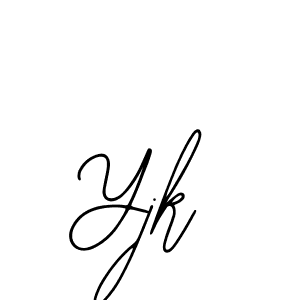 How to make Yjk name signature. Use Bearetta-2O07w style for creating short signs online. This is the latest handwritten sign. Yjk signature style 12 images and pictures png