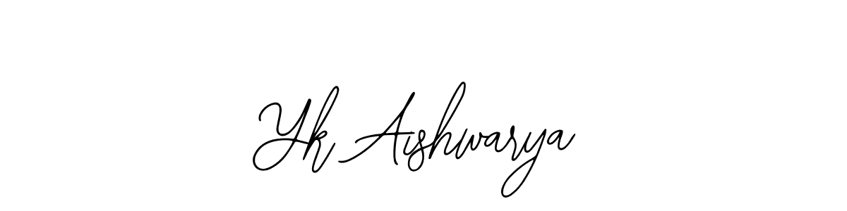 How to make Yk Aishwarya name signature. Use Bearetta-2O07w style for creating short signs online. This is the latest handwritten sign. Yk Aishwarya signature style 12 images and pictures png