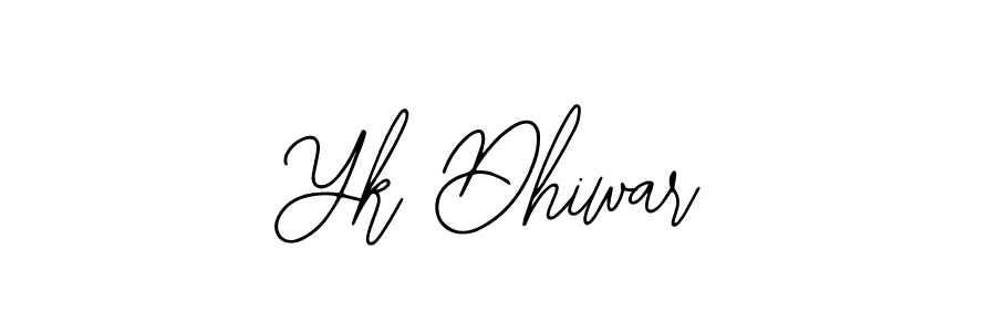 if you are searching for the best signature style for your name Yk Dhiwar. so please give up your signature search. here we have designed multiple signature styles  using Bearetta-2O07w. Yk Dhiwar signature style 12 images and pictures png