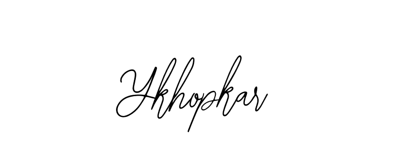 You should practise on your own different ways (Bearetta-2O07w) to write your name (Ykhopkar) in signature. don't let someone else do it for you. Ykhopkar signature style 12 images and pictures png