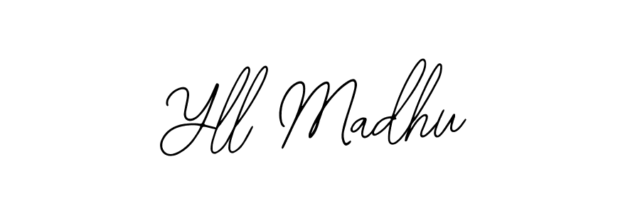 Bearetta-2O07w is a professional signature style that is perfect for those who want to add a touch of class to their signature. It is also a great choice for those who want to make their signature more unique. Get Yll Madhu name to fancy signature for free. Yll Madhu signature style 12 images and pictures png