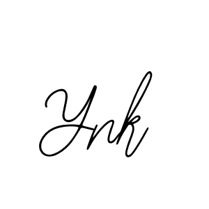 How to make Ynk signature? Bearetta-2O07w is a professional autograph style. Create handwritten signature for Ynk name. Ynk signature style 12 images and pictures png