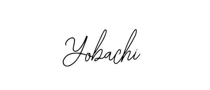 How to make Yobachi name signature. Use Bearetta-2O07w style for creating short signs online. This is the latest handwritten sign. Yobachi signature style 12 images and pictures png