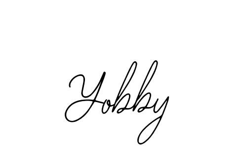 The best way (Bearetta-2O07w) to make a short signature is to pick only two or three words in your name. The name Yobby include a total of six letters. For converting this name. Yobby signature style 12 images and pictures png