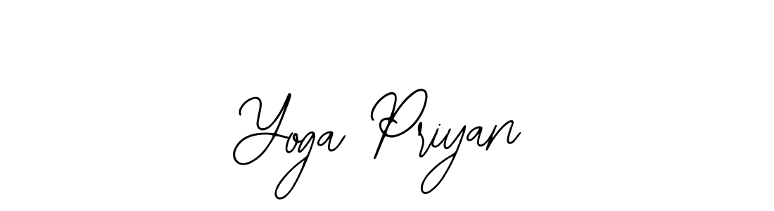 How to make Yoga Priyan name signature. Use Bearetta-2O07w style for creating short signs online. This is the latest handwritten sign. Yoga Priyan signature style 12 images and pictures png