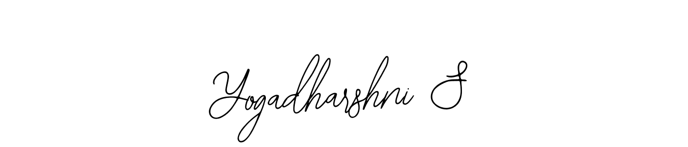 The best way (Bearetta-2O07w) to make a short signature is to pick only two or three words in your name. The name Yogadharshni S include a total of six letters. For converting this name. Yogadharshni S signature style 12 images and pictures png