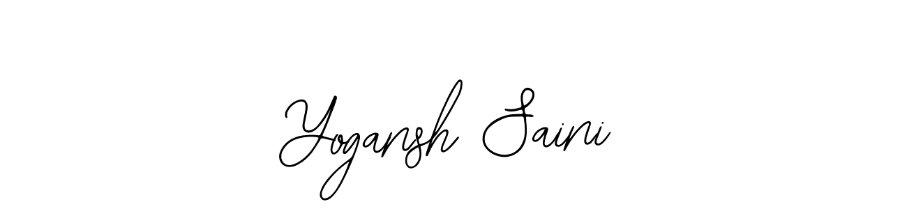 How to make Yogansh Saini name signature. Use Bearetta-2O07w style for creating short signs online. This is the latest handwritten sign. Yogansh Saini signature style 12 images and pictures png