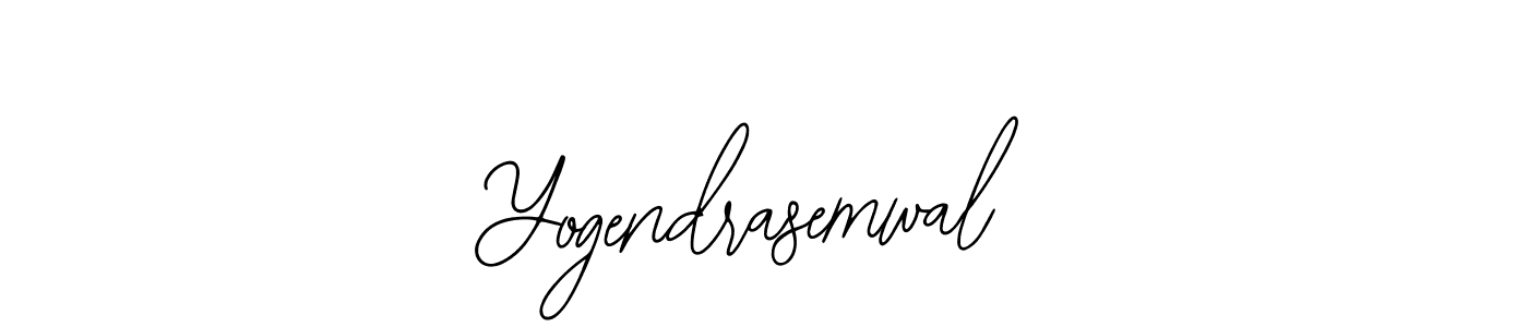 How to make Yogendrasemwal name signature. Use Bearetta-2O07w style for creating short signs online. This is the latest handwritten sign. Yogendrasemwal signature style 12 images and pictures png