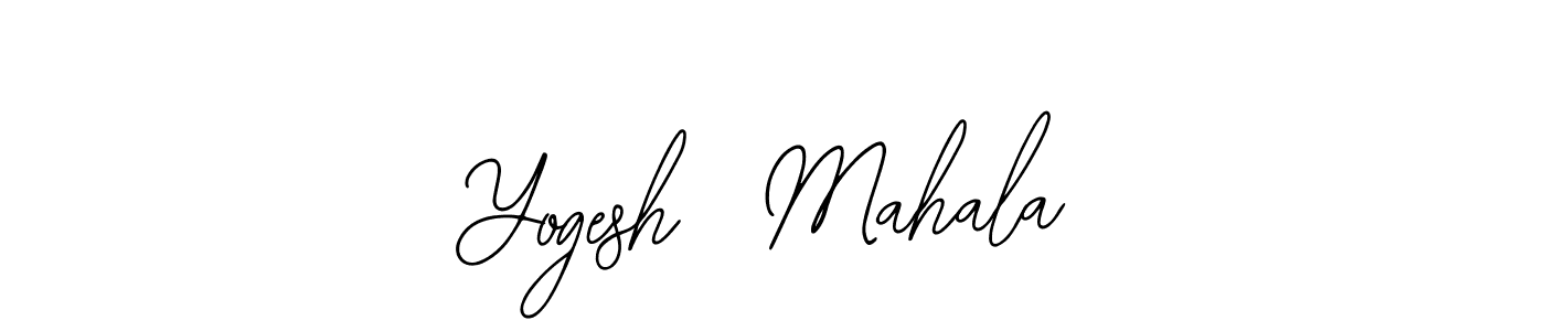 Bearetta-2O07w is a professional signature style that is perfect for those who want to add a touch of class to their signature. It is also a great choice for those who want to make their signature more unique. Get Yogesh  Mahala name to fancy signature for free. Yogesh  Mahala signature style 12 images and pictures png