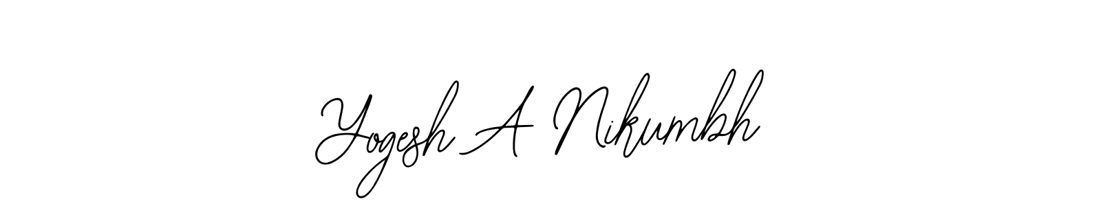 This is the best signature style for the Yogesh A Nikumbh name. Also you like these signature font (Bearetta-2O07w). Mix name signature. Yogesh A Nikumbh signature style 12 images and pictures png