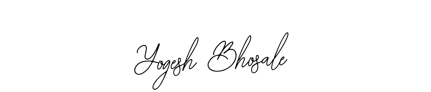 How to make Yogesh Bhosale name signature. Use Bearetta-2O07w style for creating short signs online. This is the latest handwritten sign. Yogesh Bhosale signature style 12 images and pictures png