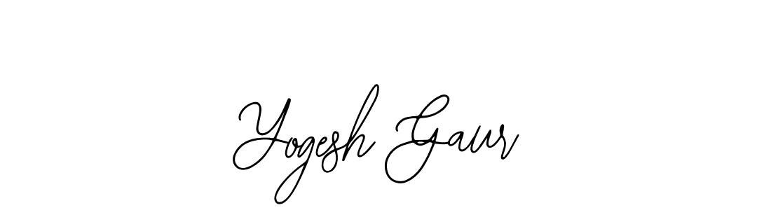 How to make Yogesh Gaur name signature. Use Bearetta-2O07w style for creating short signs online. This is the latest handwritten sign. Yogesh Gaur signature style 12 images and pictures png