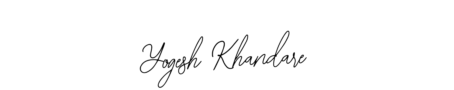 Make a short Yogesh Khandare signature style. Manage your documents anywhere anytime using Bearetta-2O07w. Create and add eSignatures, submit forms, share and send files easily. Yogesh Khandare signature style 12 images and pictures png