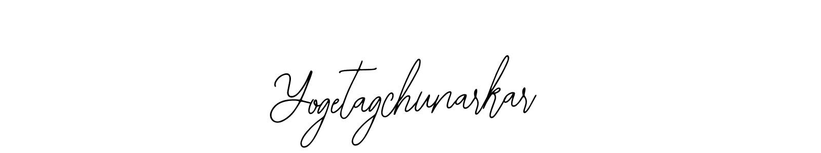 You should practise on your own different ways (Bearetta-2O07w) to write your name (Yogetagchunarkar) in signature. don't let someone else do it for you. Yogetagchunarkar signature style 12 images and pictures png