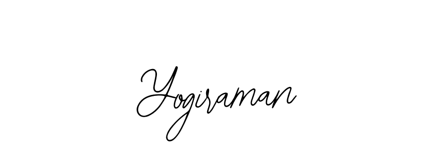 Use a signature maker to create a handwritten signature online. With this signature software, you can design (Bearetta-2O07w) your own signature for name Yogiraman. Yogiraman signature style 12 images and pictures png