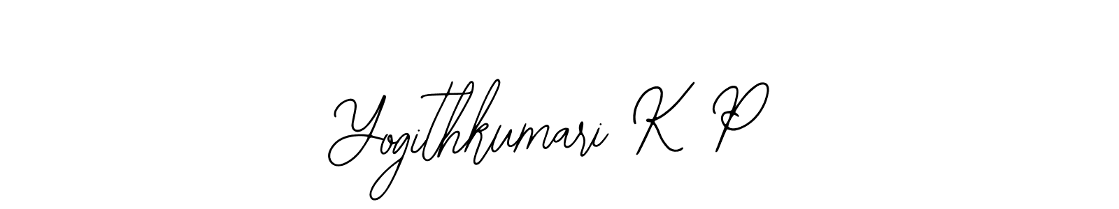 You should practise on your own different ways (Bearetta-2O07w) to write your name (Yogithkumari K P) in signature. don't let someone else do it for you. Yogithkumari K P signature style 12 images and pictures png