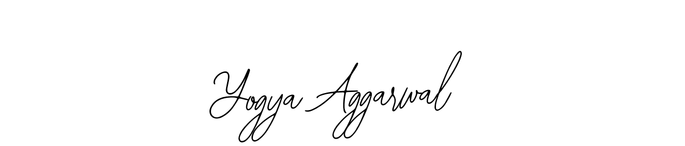 How to make Yogya Aggarwal name signature. Use Bearetta-2O07w style for creating short signs online. This is the latest handwritten sign. Yogya Aggarwal signature style 12 images and pictures png