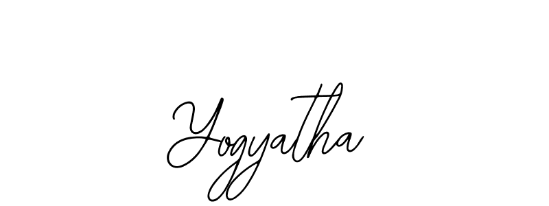 How to make Yogyatha name signature. Use Bearetta-2O07w style for creating short signs online. This is the latest handwritten sign. Yogyatha signature style 12 images and pictures png