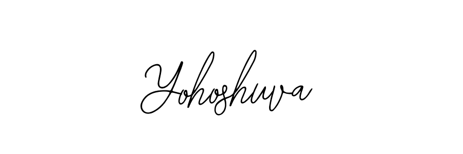 Use a signature maker to create a handwritten signature online. With this signature software, you can design (Bearetta-2O07w) your own signature for name Yohoshuva. Yohoshuva signature style 12 images and pictures png