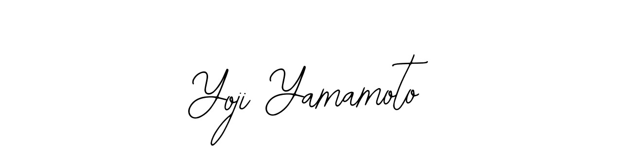 You should practise on your own different ways (Bearetta-2O07w) to write your name (Yoji Yamamoto) in signature. don't let someone else do it for you. Yoji Yamamoto signature style 12 images and pictures png