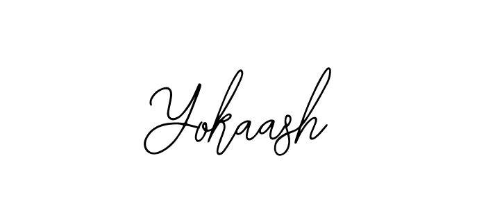 How to make Yokaash name signature. Use Bearetta-2O07w style for creating short signs online. This is the latest handwritten sign. Yokaash signature style 12 images and pictures png