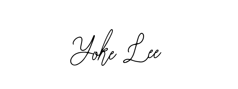 How to make Yoke Lee name signature. Use Bearetta-2O07w style for creating short signs online. This is the latest handwritten sign. Yoke Lee signature style 12 images and pictures png