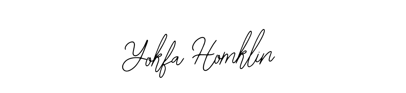 Make a short Yokfa Homklin signature style. Manage your documents anywhere anytime using Bearetta-2O07w. Create and add eSignatures, submit forms, share and send files easily. Yokfa Homklin signature style 12 images and pictures png