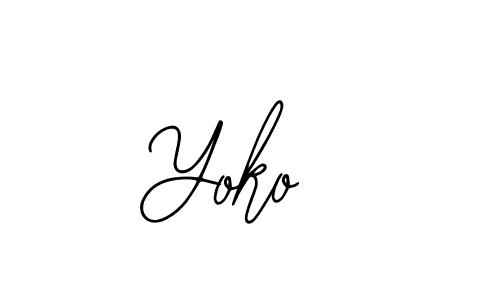 Make a beautiful signature design for name Yoko . With this signature (Bearetta-2O07w) style, you can create a handwritten signature for free. Yoko  signature style 12 images and pictures png