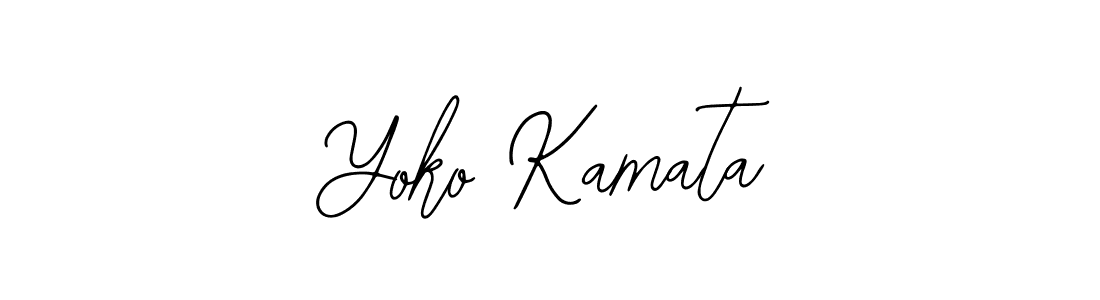 Bearetta-2O07w is a professional signature style that is perfect for those who want to add a touch of class to their signature. It is also a great choice for those who want to make their signature more unique. Get Yoko Kamata name to fancy signature for free. Yoko Kamata signature style 12 images and pictures png