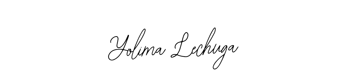 Similarly Bearetta-2O07w is the best handwritten signature design. Signature creator online .You can use it as an online autograph creator for name Yolima Lechuga. Yolima Lechuga signature style 12 images and pictures png