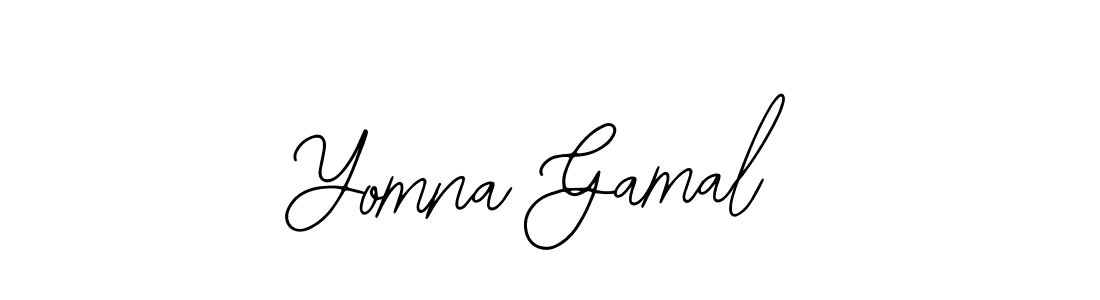 The best way (Bearetta-2O07w) to make a short signature is to pick only two or three words in your name. The name Yomna Gamal include a total of six letters. For converting this name. Yomna Gamal signature style 12 images and pictures png